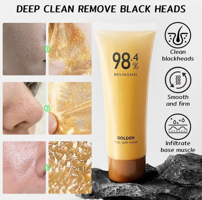 24K Gold Foil Peel-Off Face Mask (Pack of 2)